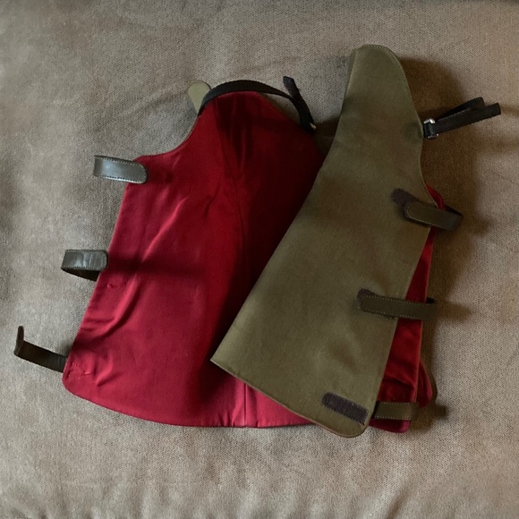 Prada Boots /Genuine Leather/ Khaki Green /Size 11 B width and 3.5 Inch Heal - Picture 8 of 11